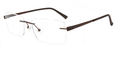 Men Cristal Eyeglasses: LeBron -  Brown - SpecSMART Eye Clinic (diagonal View)
